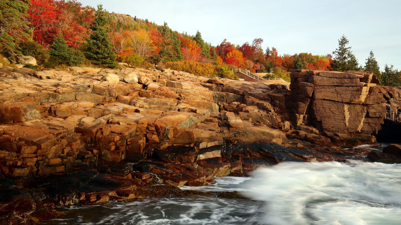 The coast of Acadia is spectacular in fall.