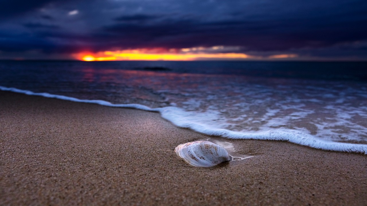 The sun sets along Cape Cod National Seashore.