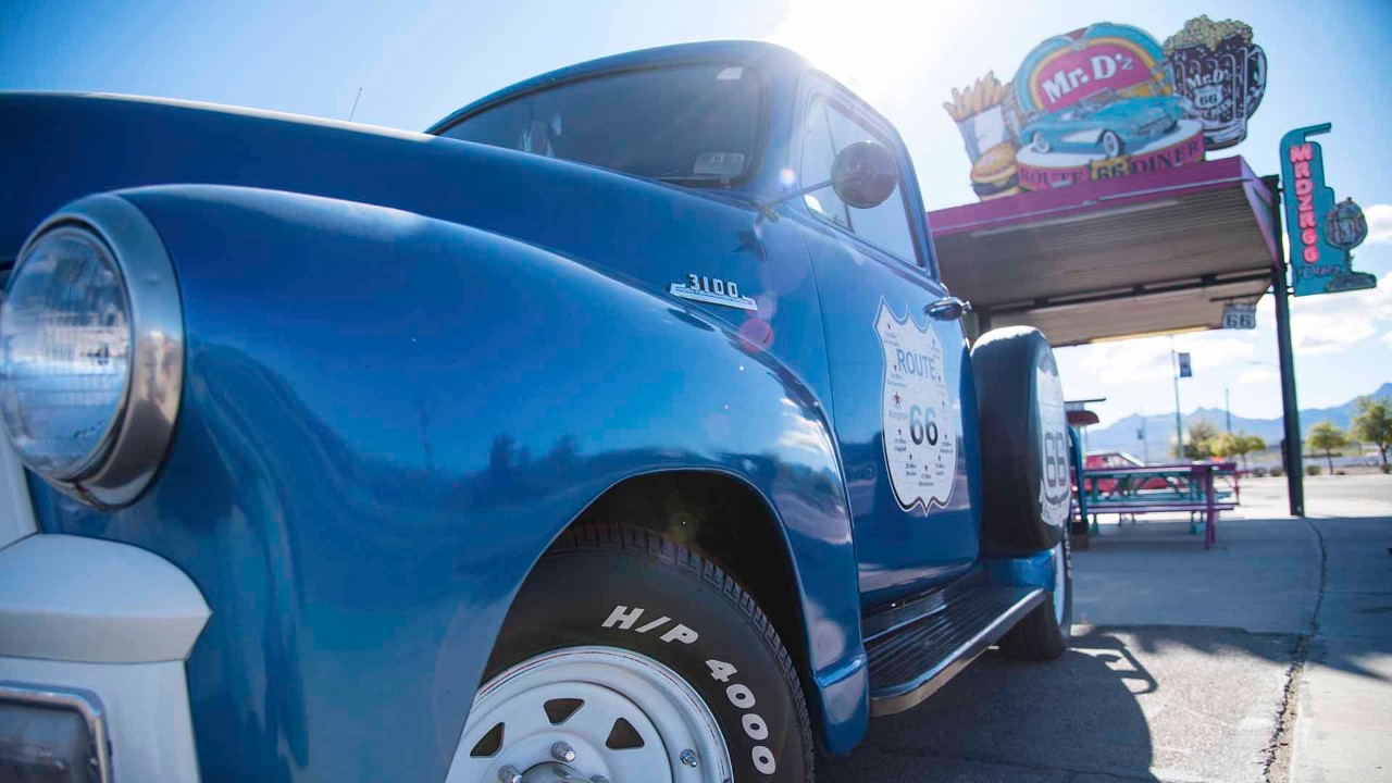 Mr. D'z  Route 66 Diner in Kingman, Arizona is an old fashioned eatery known for its homemade root beer and classic diner food