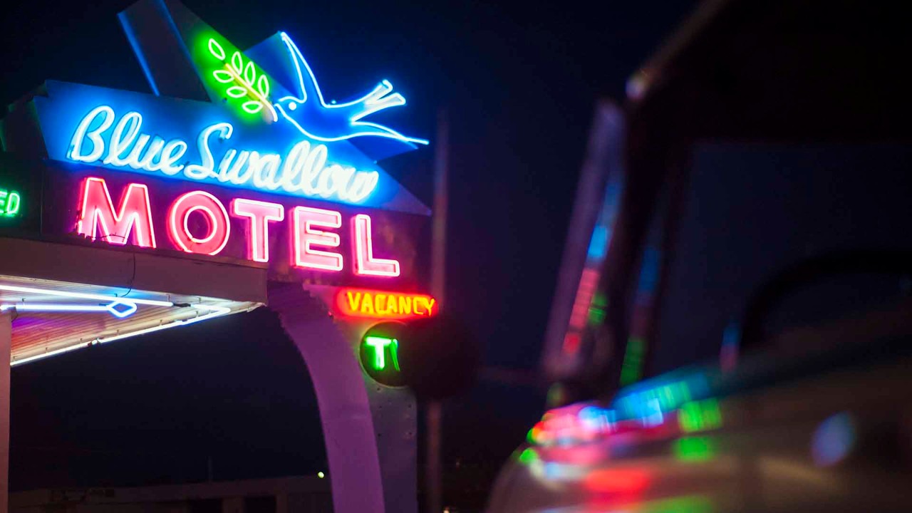 The Blue Swallow Motel in Tucumcari, New Mexico, is one reason why this town is known for its classic neon experience.