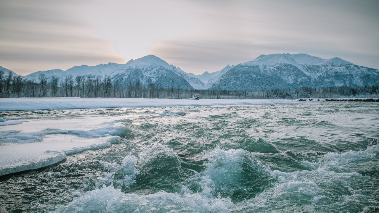 Leaving Haines Harbor by boat.