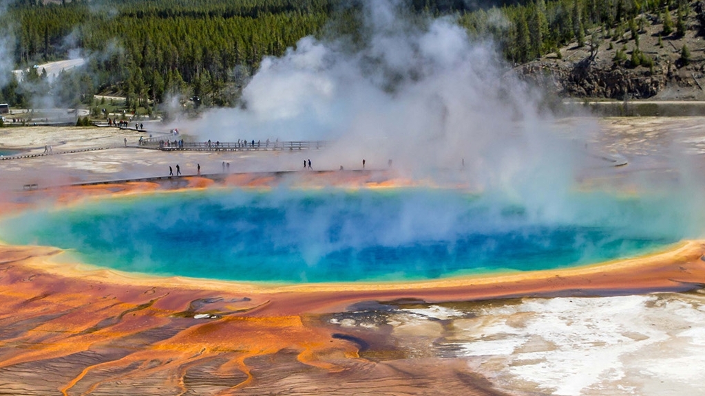 Grand Prismatic Spring is simply beautiful. Photo by Getty Images
