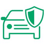 Car and a shield icon